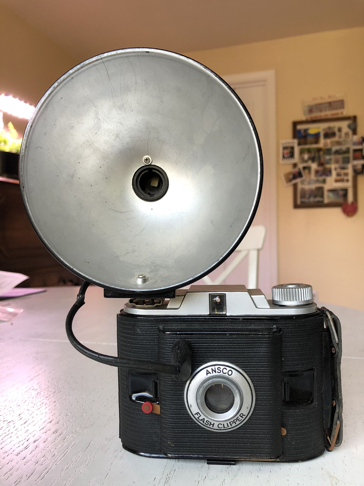 Vintage Camera With Flash & Case