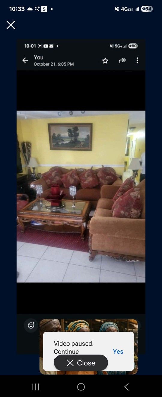 Living Room Set With Coffee Table  And 2 End Table