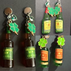 Mini Irish Whiskey Bottle Earrings 