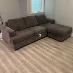 New Couch. Bonaterra Charcoal Sofa With Reversible Chaise