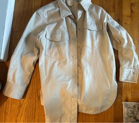 H&M Faux Leather Shacket Size M