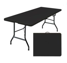 Black 6 Foot Folding Table