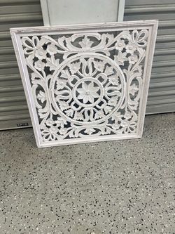 Carved wood decor