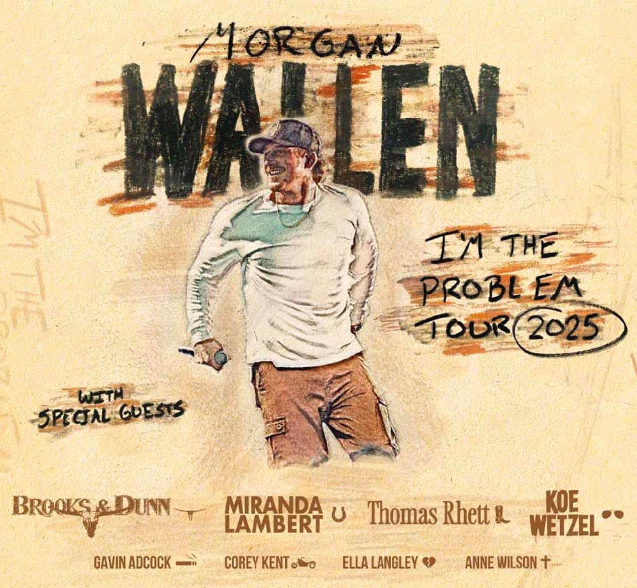 2 Morgan Wallen Tickets- $350 ea.- Section 132 Row 34 