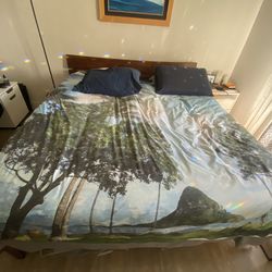 King Bed (King mattress and Wood Frame)