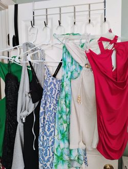 Lot Of 8 Dresses XS Summer Mini Cutout Party Bodycon Sleeveless
