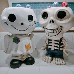 Halloween Decorations 12'' Serving Candy Treat Bowl - Goblin, Ghoul, Ghost, Pumpkin, Skeleton, Mummy, Dokuro Style Dish