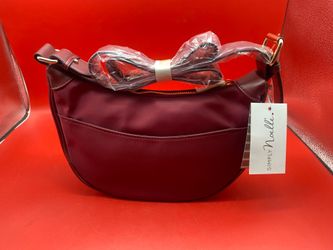 Simply Noelle Crossbody Bag Handbag Wine Color Zip Pockets NWT