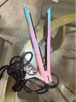 Plancha De Pelo Profesional Cerámica Edición Unicornio Rosa Azul