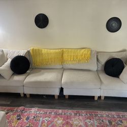 Modular Corduroy Sectional-Ivory