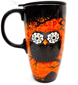 Spooky Owl Halloween Travel Mug 16oz.