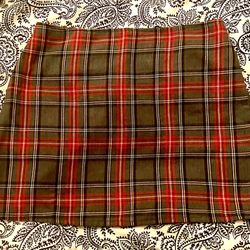 Black/Grey/Red Plaid Schoolgirl Skirt M/L