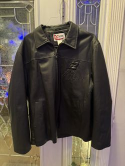 like new vintage miller lite rusty Wallace leather jacket!!