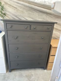 Gray ikea Hemnes dresser