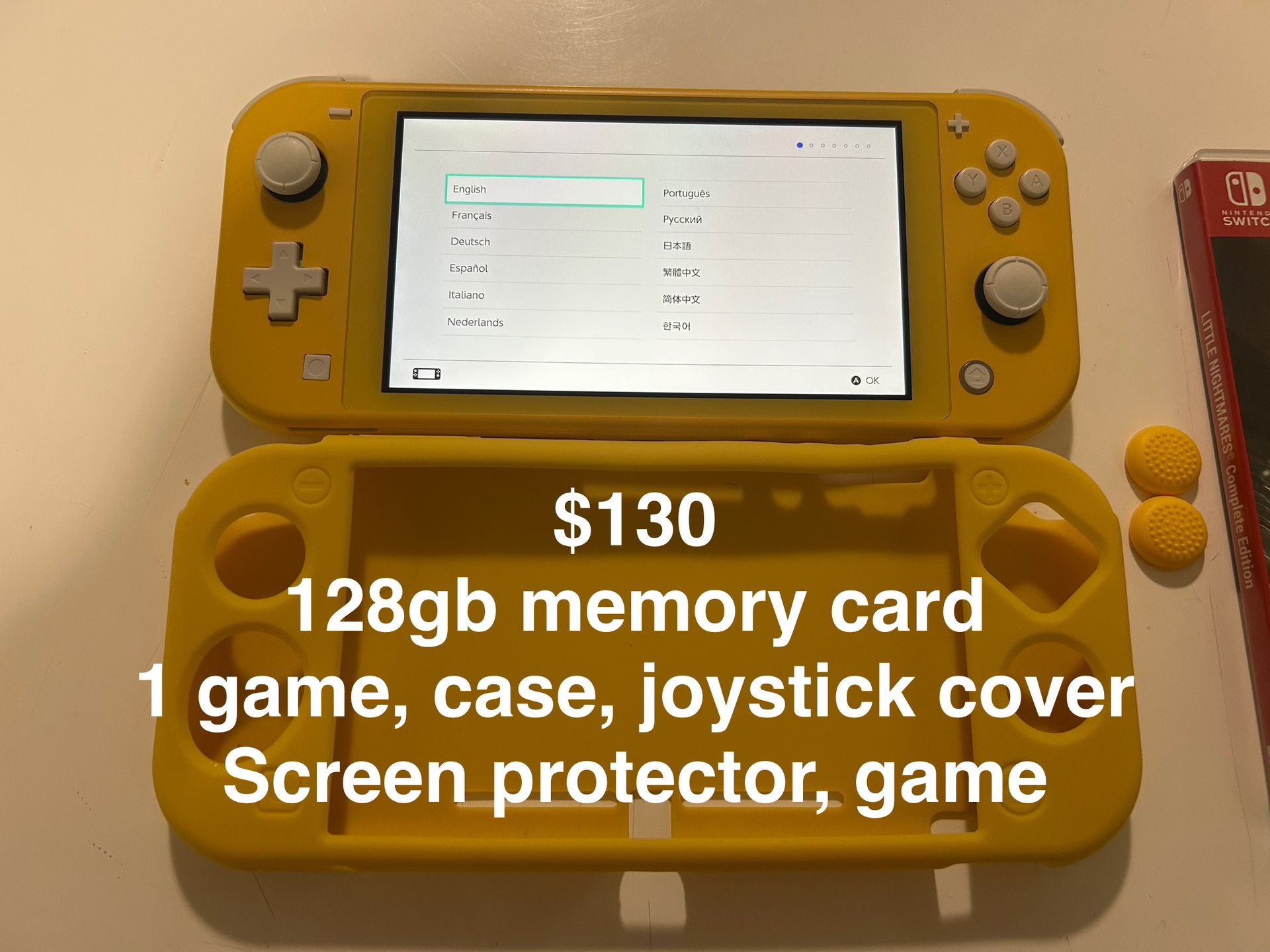 Nintendo Switch Lite W 128gb Memory Card And Accessories