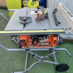RIDGID 15 Amp 10 in. Portable Corded Pro Jobsite Table Saw with Stand