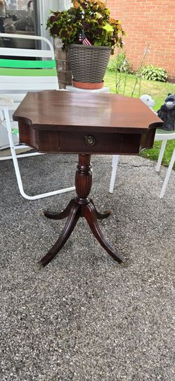 Antique hall table27 high  20 wide 20 deep