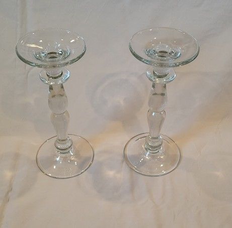 2 Piece Glass Candlesticks Set, Potterybarn