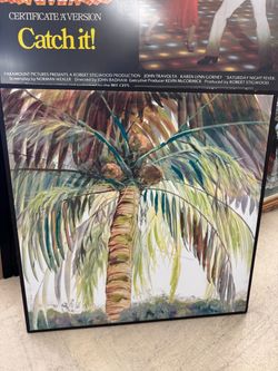 Framed Palm Tree Canvas Painting