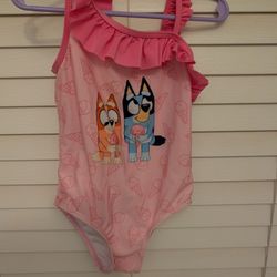 Bluey Swimsuit Toddler Girl 3t 