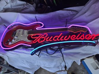 LIMITED EDITION BUDWEISER TRUE MUSIC ARIA ELECTRIC GUITAR NEON SIGN