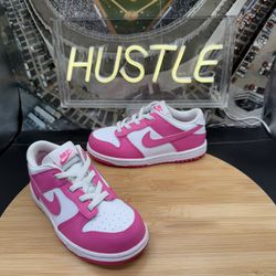 Nike Dunk Low (TD) Laser Fuchsia Pnk Barbie Sneakers (FB9107-102)  Sz 10C