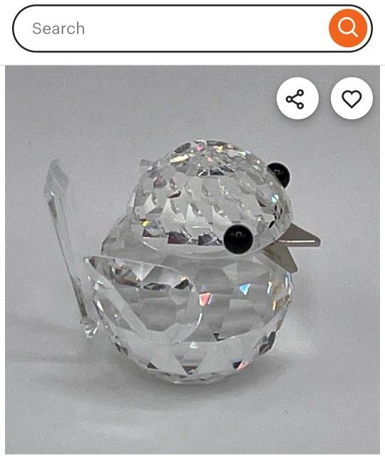 Swarovski In A Summer Meadow Sparrow Metal Beak 3/4" Figurine