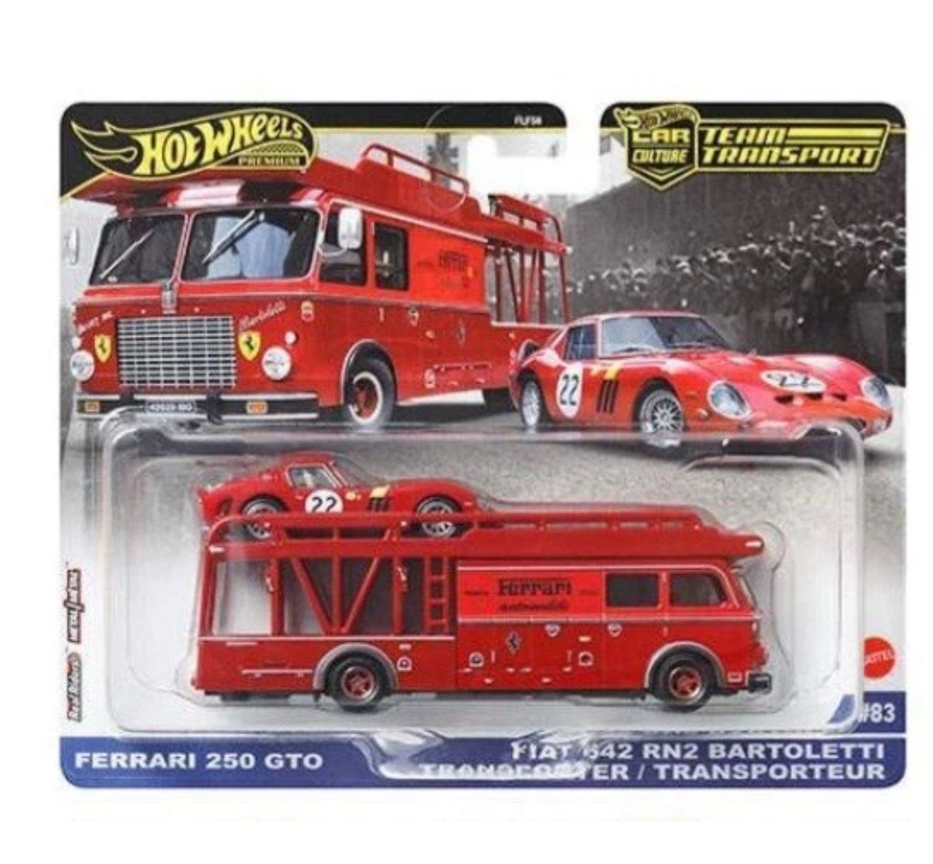 Hot Wheels Team Transport Ferrari 250 GTO / Fiat 642 RN2 Bartoletti  