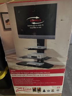 Z-Line Designs Stealth Flat Panel TV Stand with Integrated Mount