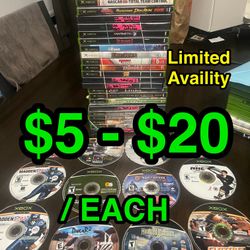 $5-$20 Classic OG XBOX Games