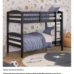 Better Homes & Gardens Twin Bunk Bed - Black