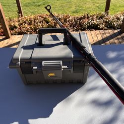 Penn Pole, Okuma Reel And Tackle Box W/ Gear