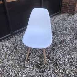 White Molded Dining Chair