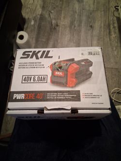 This is a SKIL PWRCore 40V Lithium-Ion battery with a capacity of 6.0Ah