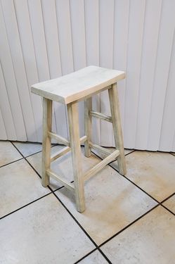 🪑 Kitchen Sawhorse Counter White Wood Stool (Liberty Furniture Creations)