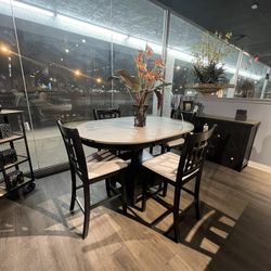 Black 5PC Counter Height Table Set