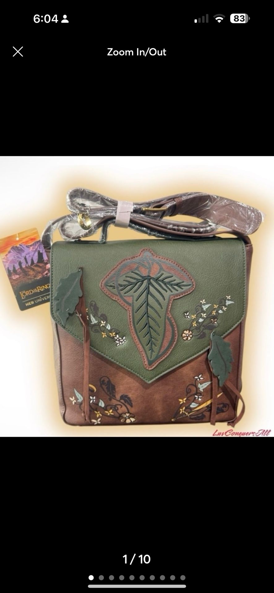 The Lord Of The Rings Lorien Leaf Messenger Bag