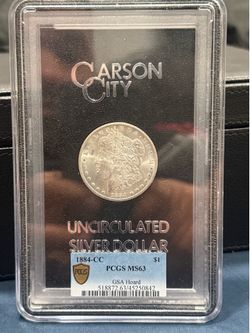 1884 Carson City PCGS MS63 Graded GSA Hoard Special Slab