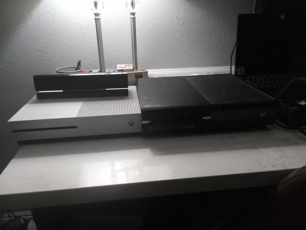 Xbox One Console, And Xbox One S Console, And Xbox One Kinect 