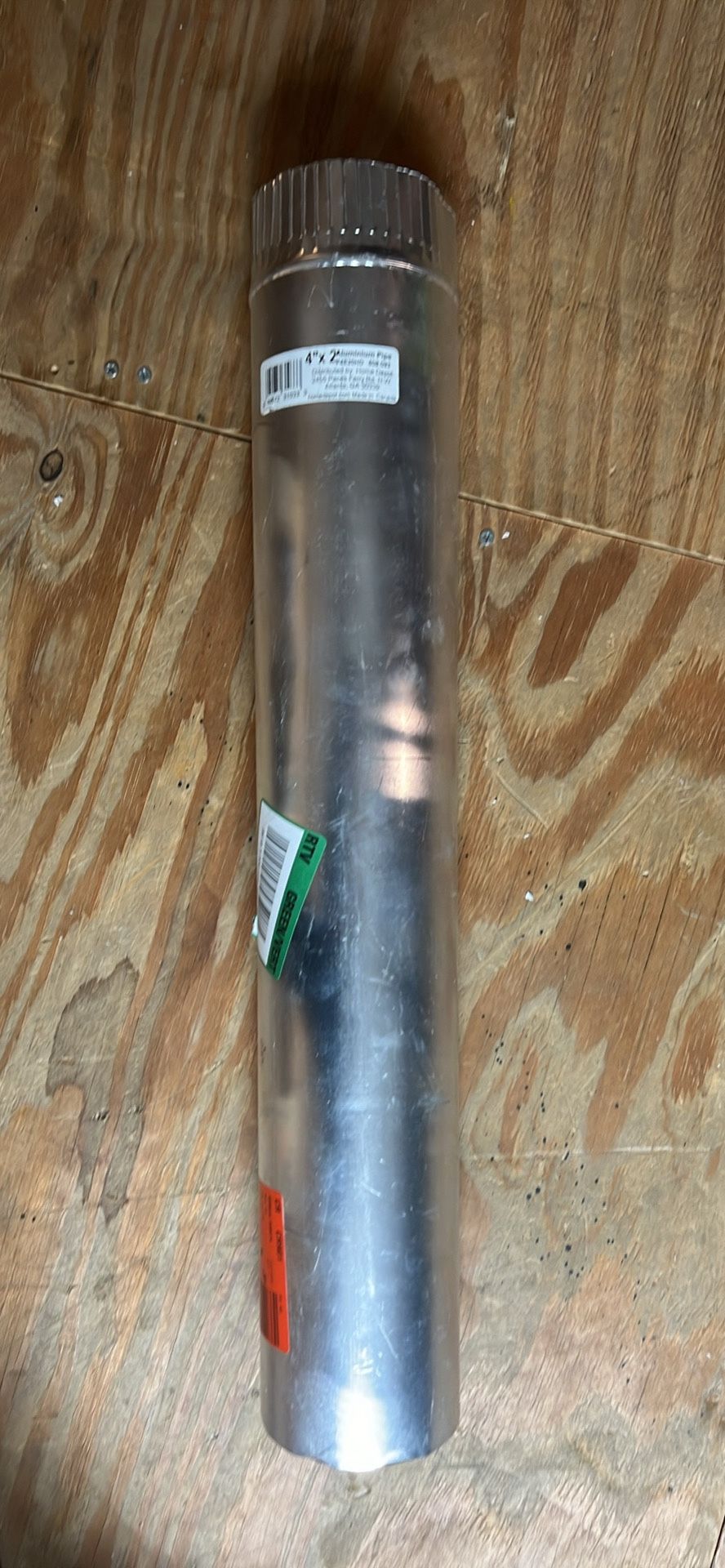 4 in. x 2 ft. Aluminum Pipe