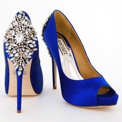Badgley Mischka Blue High Heels