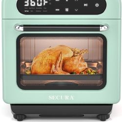 Secura Multifunction Air Fryer Steam Oven, 13 Quart Compact Oven with Convection Bake, Airfryer, Rapid Steam, Ferment, Dehydrator Combo, Nutritious & 