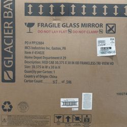 Glacier Bay 30 × 30 white Medicine Cabinet + Mirror, Adjustable Shelves, 45402E