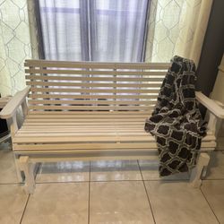 Outdoor Rocking Bench!