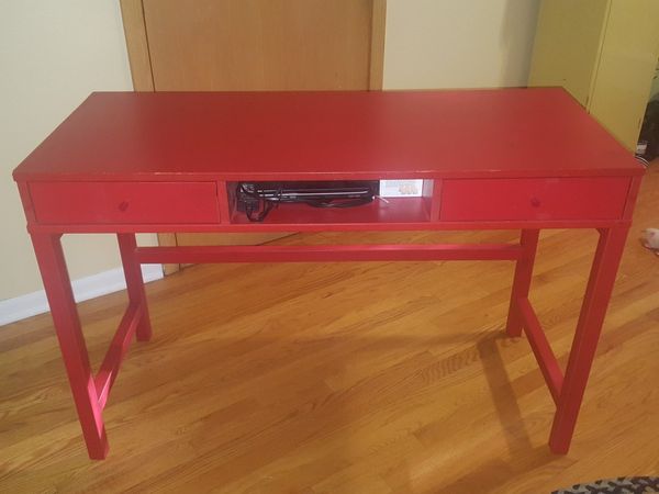 Ikea Linnarp Red Desk For Sale In Chicago Il Offerup