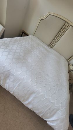 HOTEL COLLECTION ALMOST NEW KING DUVET COVER WHITE