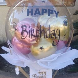 Huge Bubble Balloon . Personalized Balloons. Clear Balloon . Birthday, Anniversary . Se Habla Espanol