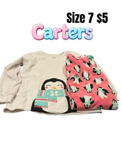 Carter's Kids Penguin Pajama Set Size 7 great condition 💖💖💖042426 M17