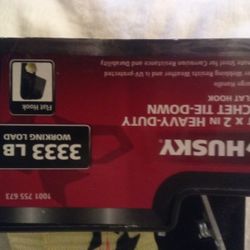 Husky 27ft 2in. Heavy Duty Ratchet Tie Down With Flat Hook