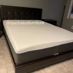 Queen Size Bed Frame With Mattress Memory Foam 